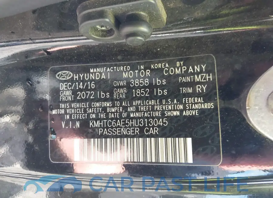 KMHTC6AE5HU313045# 9
