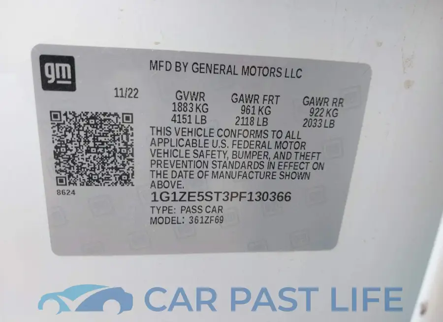 1G1ZE5ST3PF130366# 9