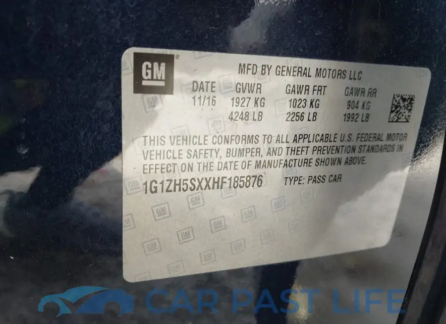1G1ZH5SXXHF185876# 9