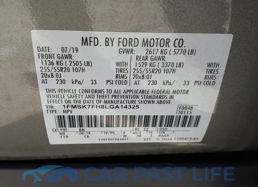 1FMSK7FH8LGA14325# 9
