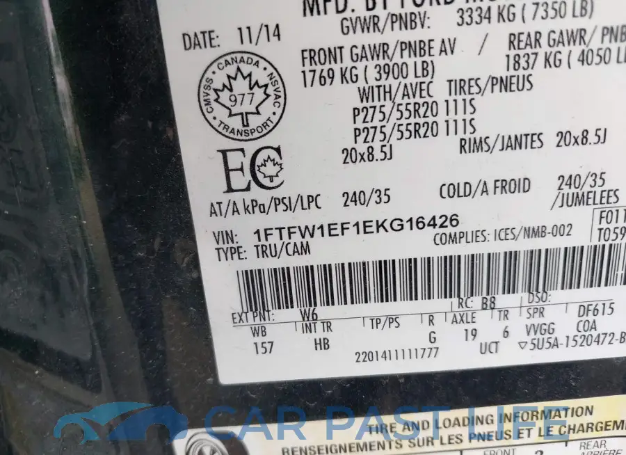 1FTFW1EF1EKG16426# 9