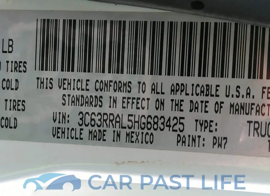 3C63RRAL5HG683425# 8