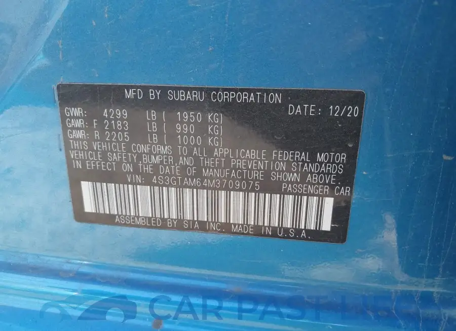 4S3GTAM64M3709075# 9