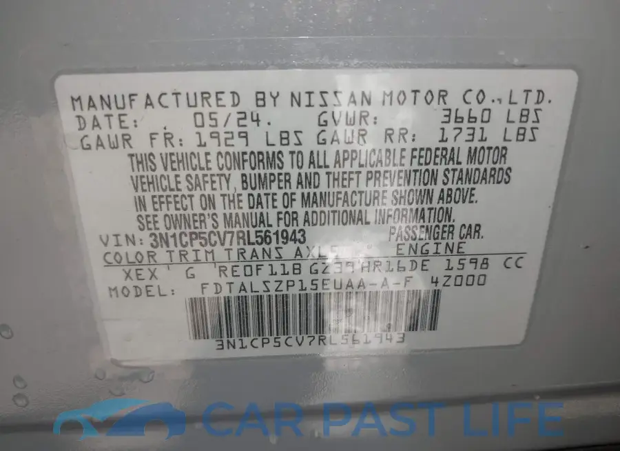 3N1CP5CV7RL561943# 9