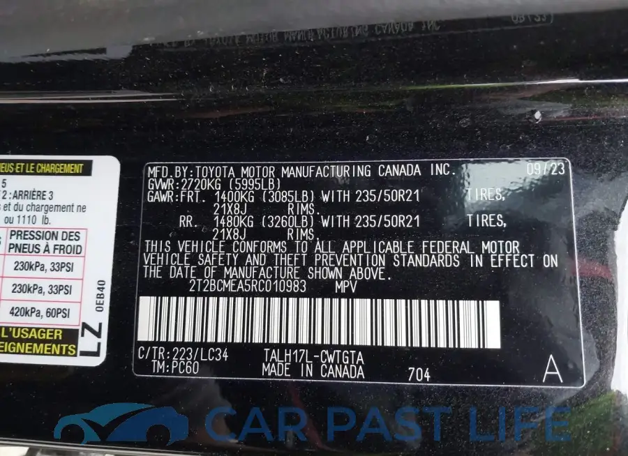 2T2BCMEA5RC010983# 9