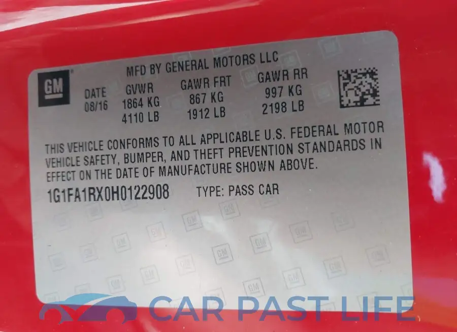 1G1FA1RX0H0122908# 9
