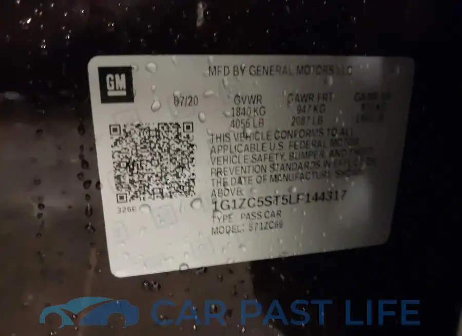 1G1ZC5ST5LF144317# 9