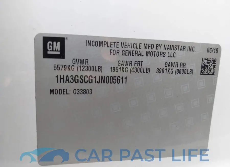1HA3GSCG1JN005611# 8
