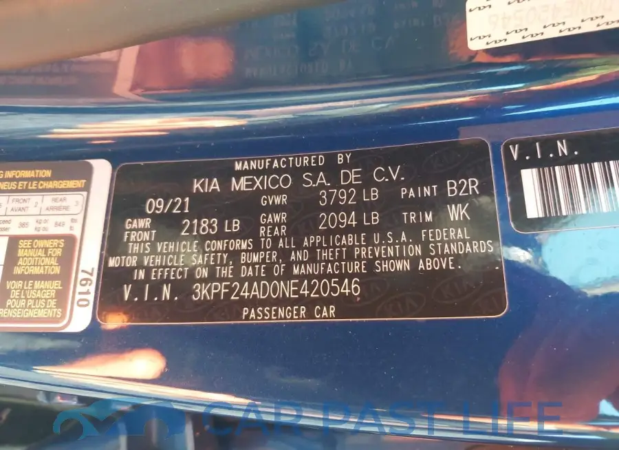 3KPF24AD0NE420546# 9