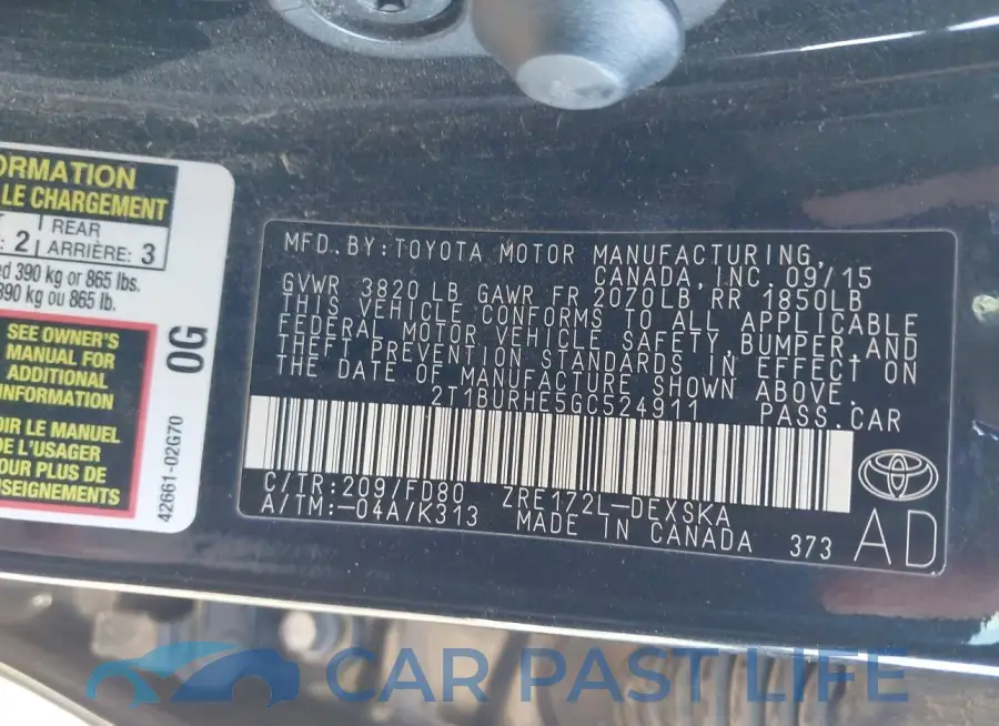 2T1BURHE5GC524911# 9