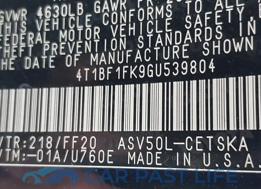 4T1BF1FK9GU539804# 9