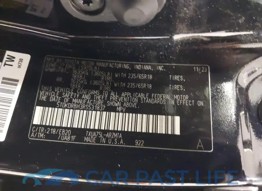 5TDKDRBH3RS531837# 9