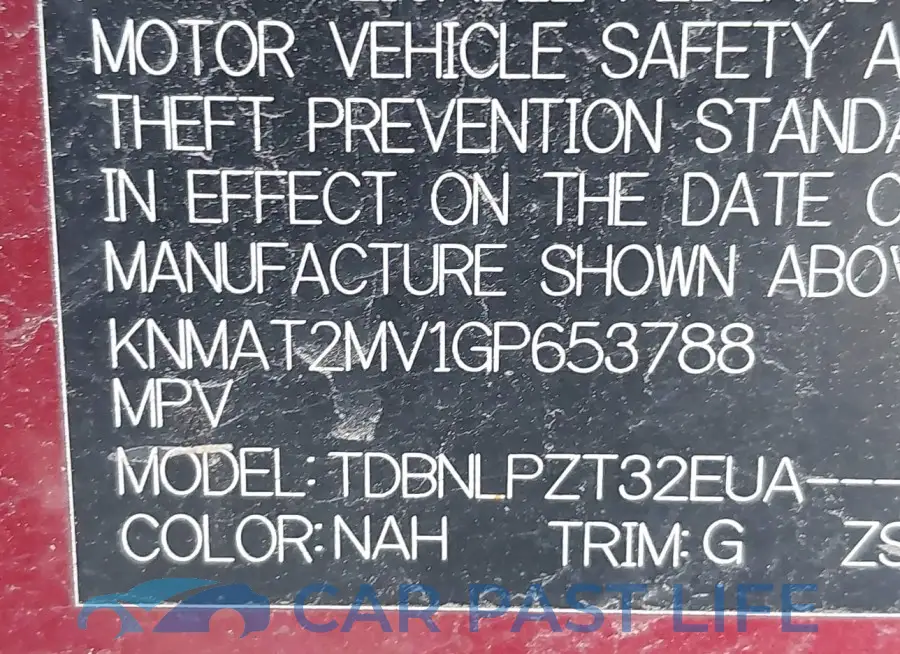 KNMAT2MV1GP653788# 9