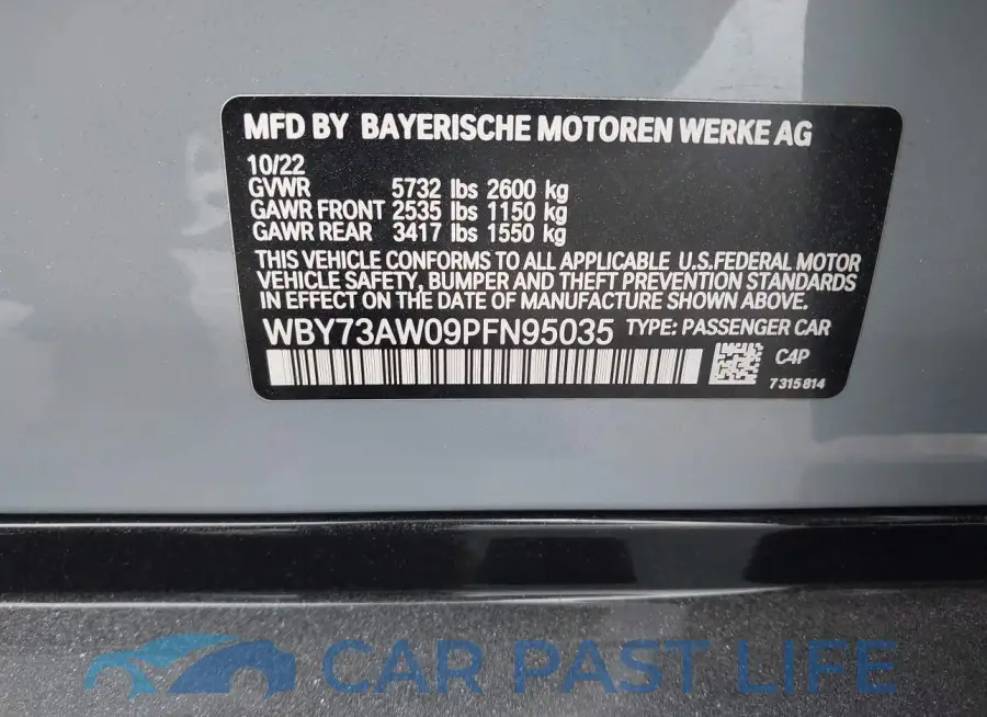 WBY73AW09PFN95035# 9