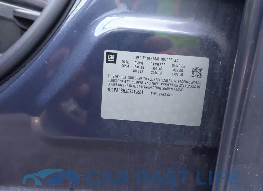 1G1PA5SH2E7419681# 9