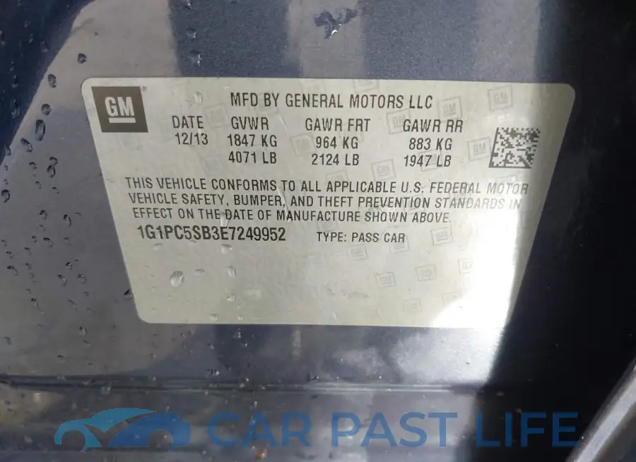 1G1PC5SB3E7249952# 9