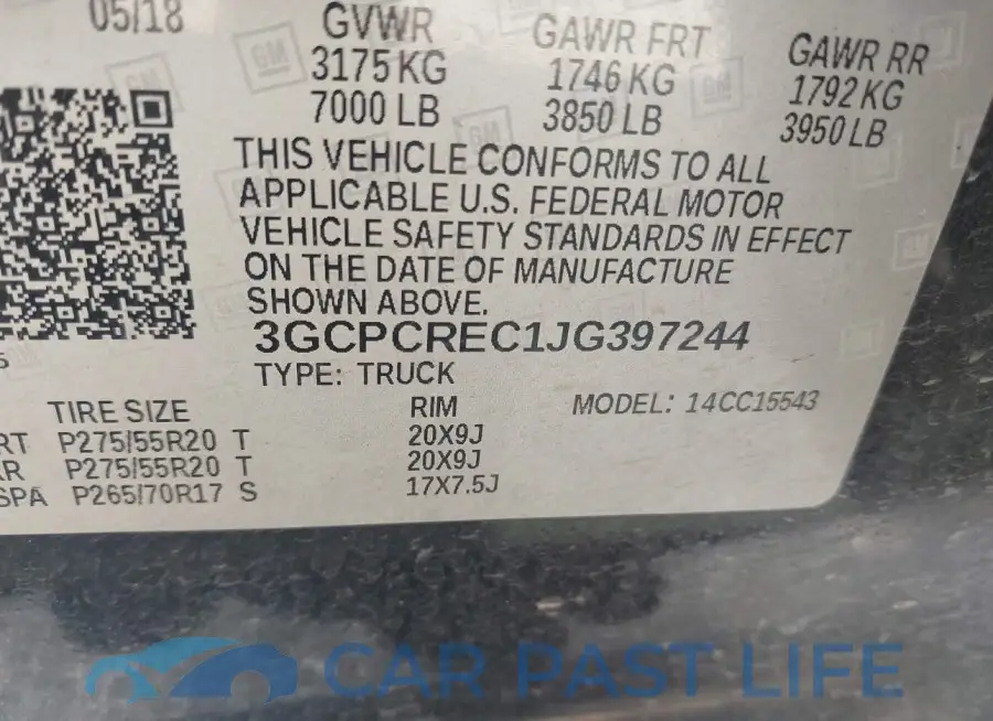 3GCPCREC1JG397244# 9