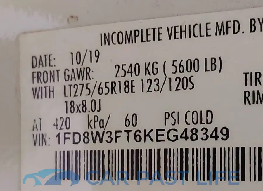1FD8W3FT6KEG48349# 8