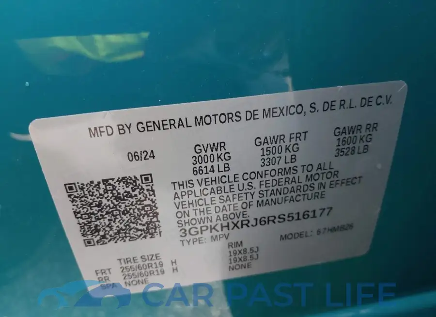 3GPKHXRJ6RS516177# 9