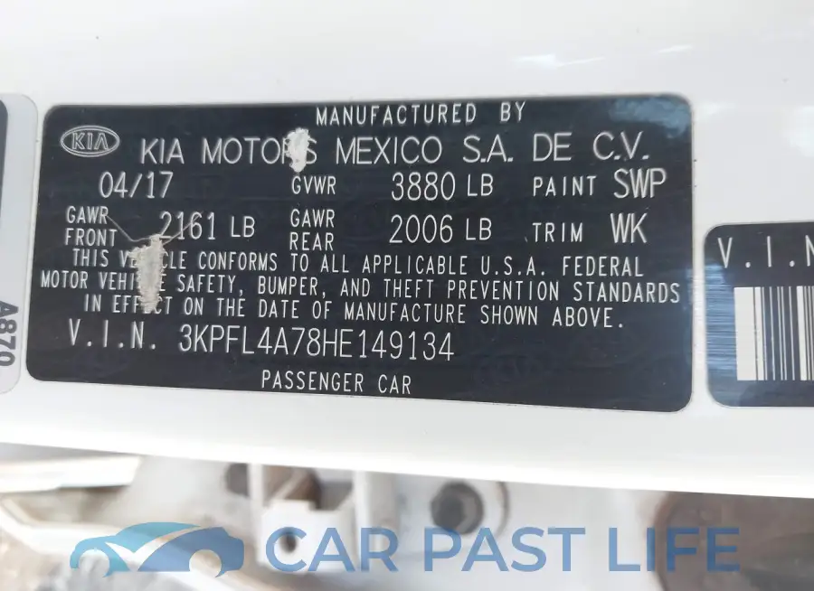 3KPFL4A78HE149134# 9