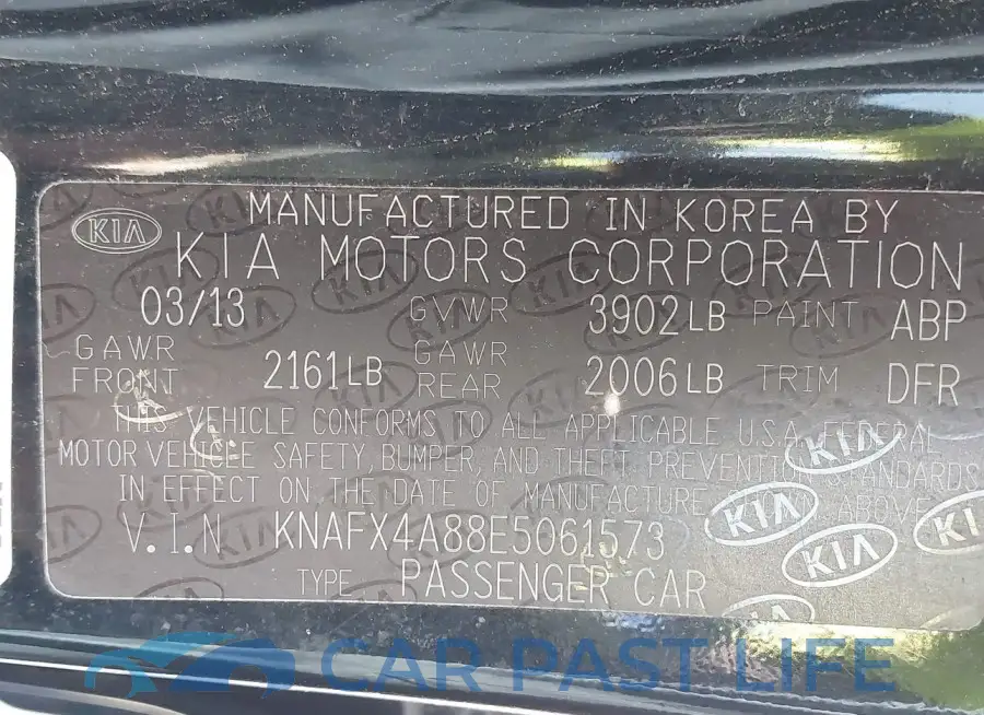 KNAFX4A88E5061573# 9