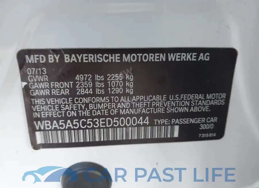 WBA5A5C53ED500044# 9