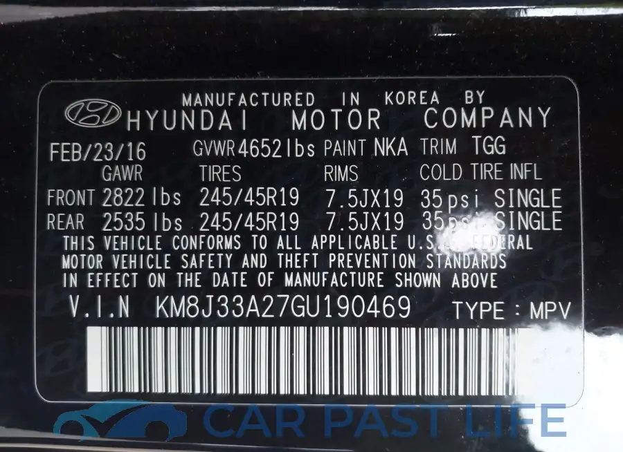 KM8J33A27GU190469# 9