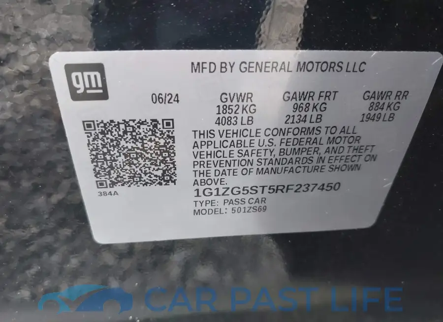 1G1ZG5ST5RF237450# 9