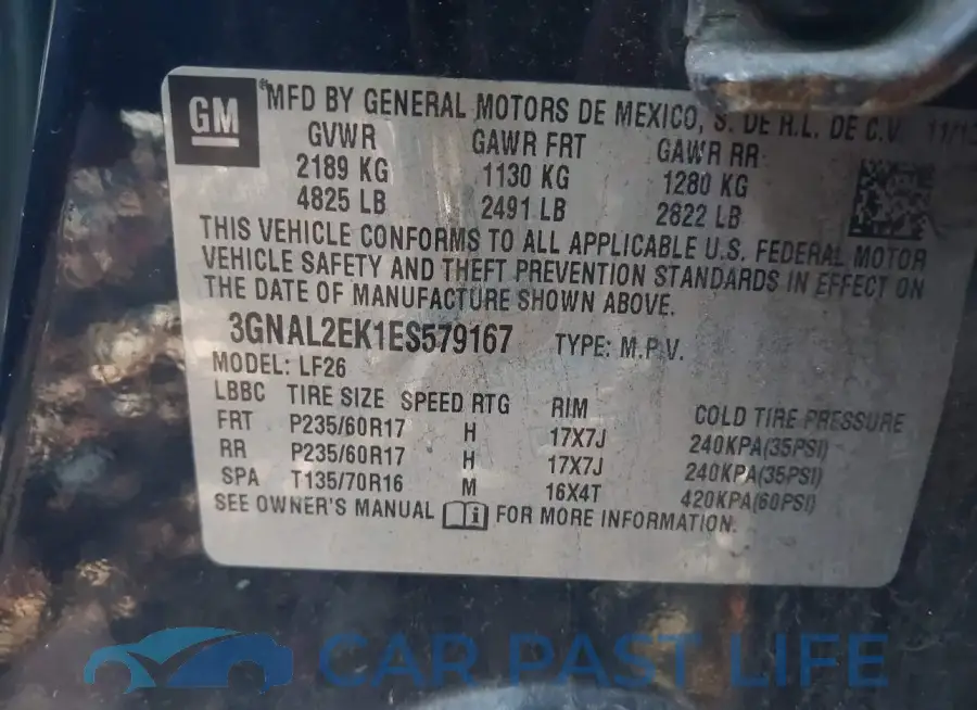 3GNAL2EK1ES579167# 9