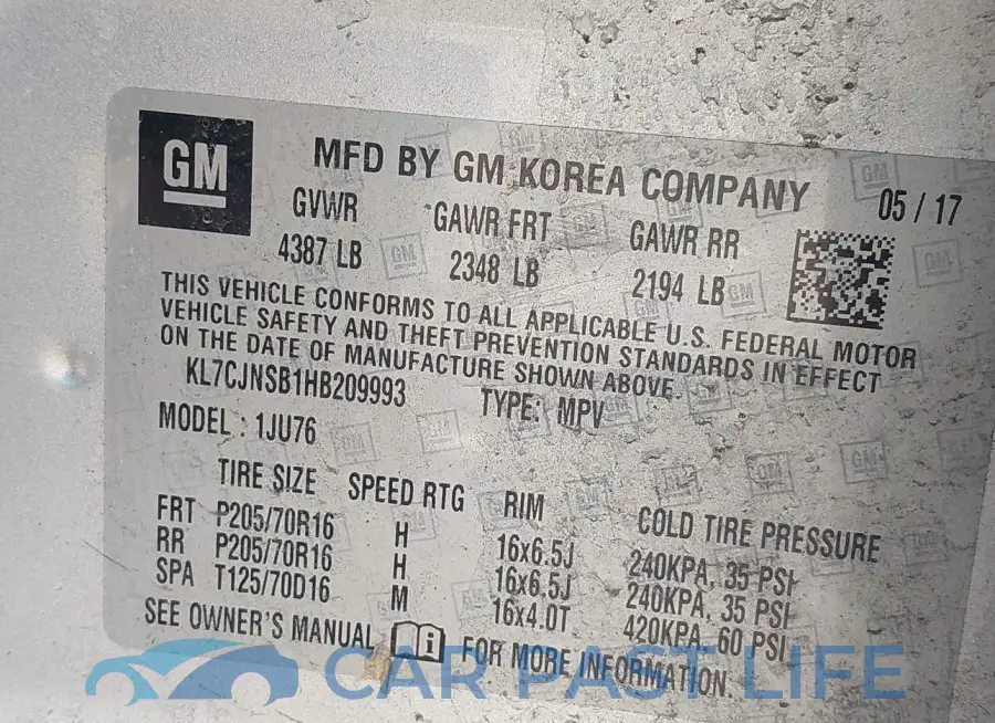 KL7CJNSB1HB209993# 9
