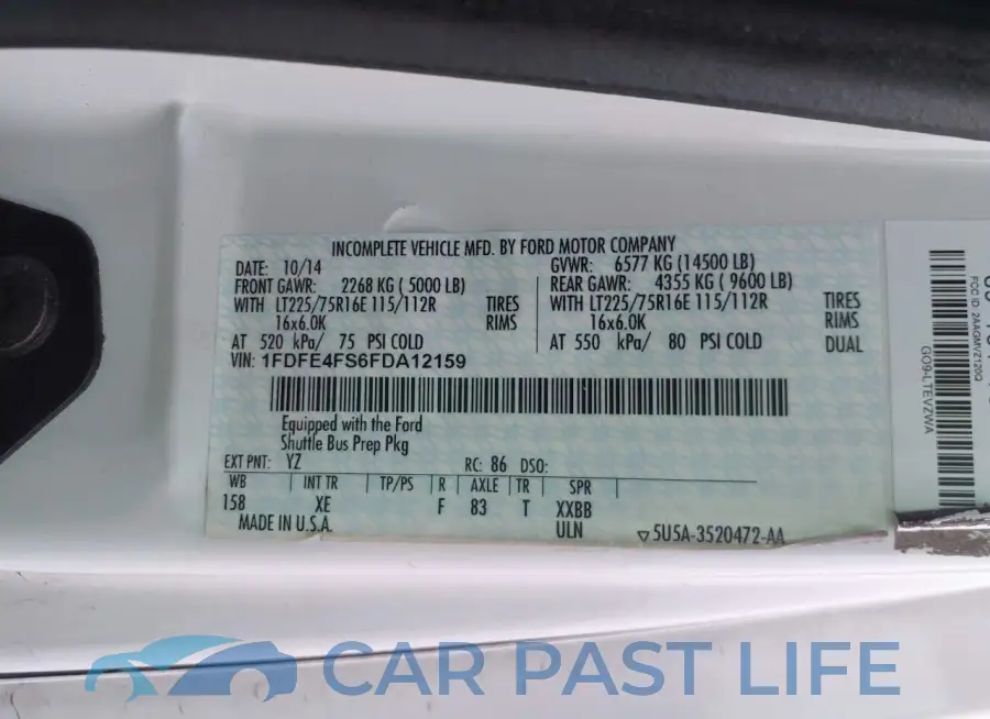 1FDFE4FS6FDA12159# 8