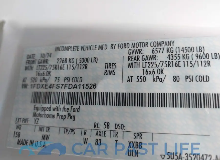 1FDXE4FS7FDA11526# 9