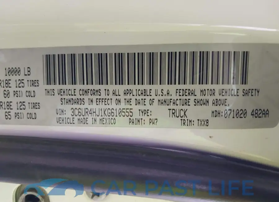 3C6UR4HJ1KG610555# 9