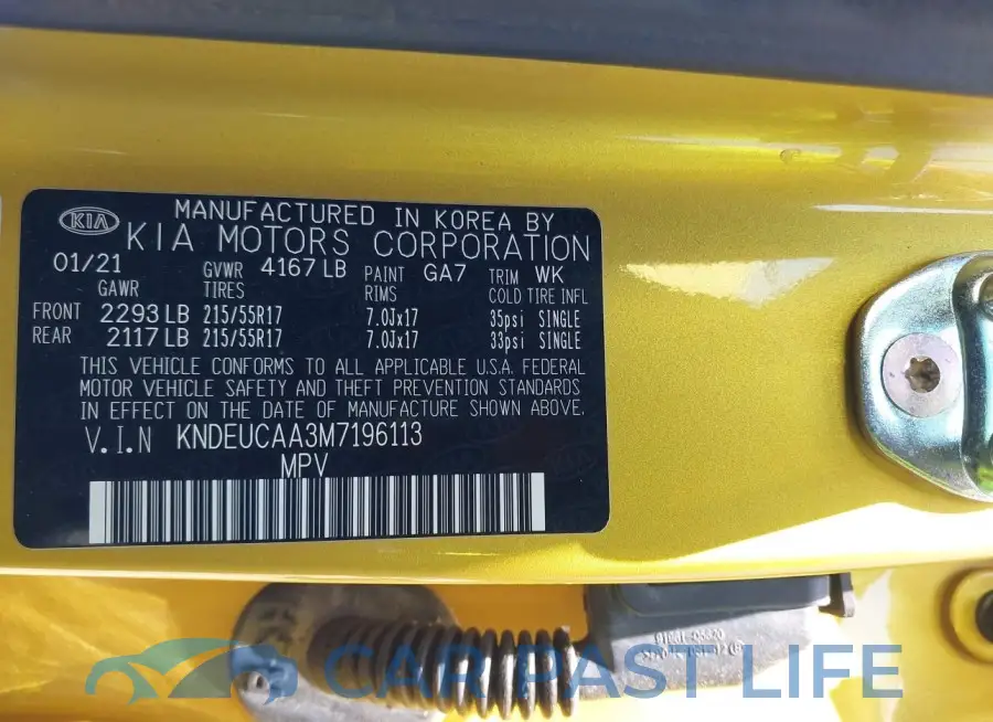 KNDEUCAA3M7196113# 9