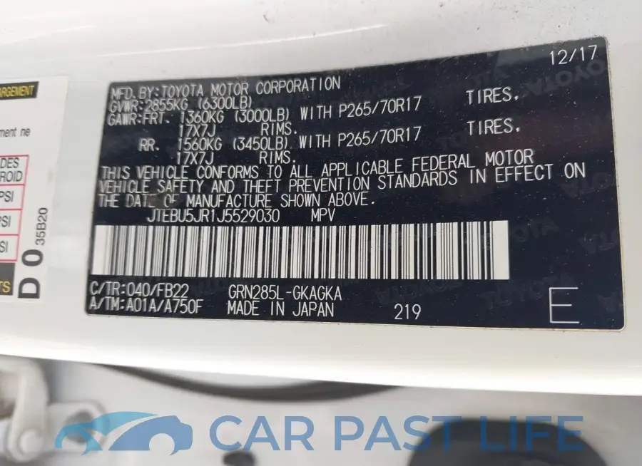 JTEBU5JR1J5529030# 9