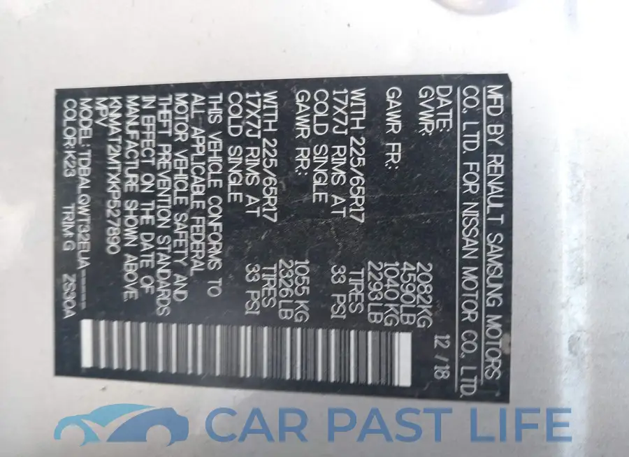 KNMAT2MTXKP527890# 9