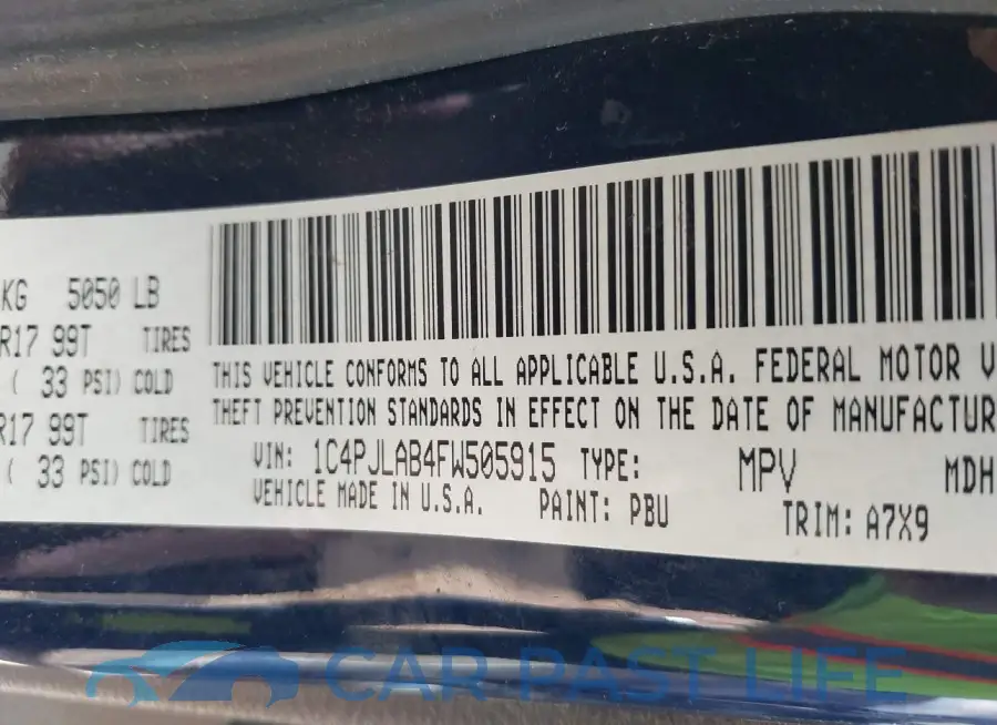 1C4PJLAB4FW505915# 9