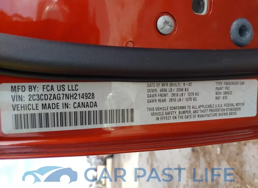 2C3CDZAG7NH214928# 9