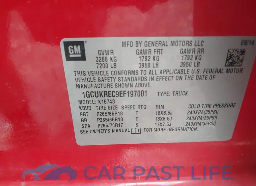 1GCUKREC9EF197001# 9
