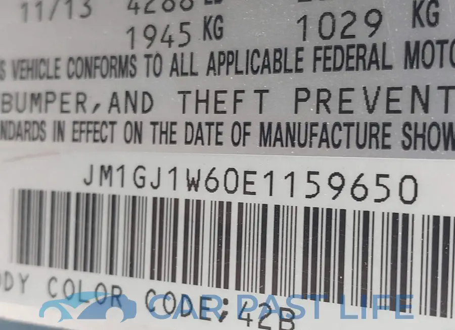 JM1GJ1W60E1159650# 9