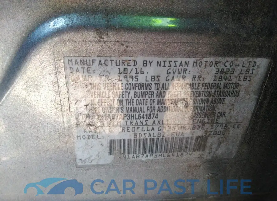 3N1AB7AP3HL641874# 9