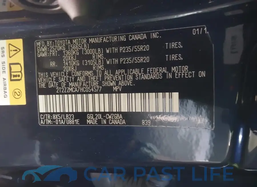 2T2ZZMCA7HC054577# 9