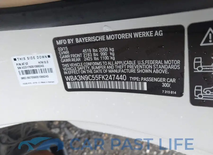 WBA3N9C55FK247440# 9