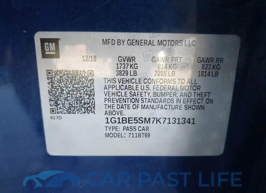 1G1BE5SM7K7131341# 9