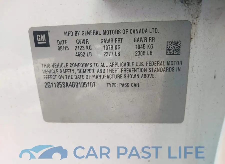 2G1105SA4G9105107# 9
