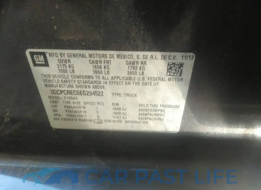 3GCPCREC6EG294522# 9