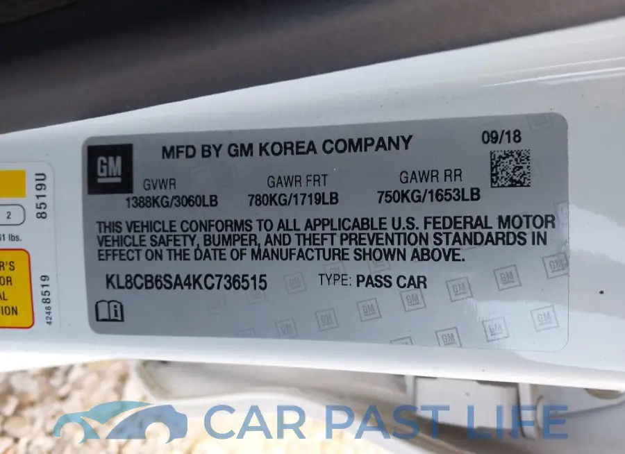 KL8CB6SA4KC736515# 9