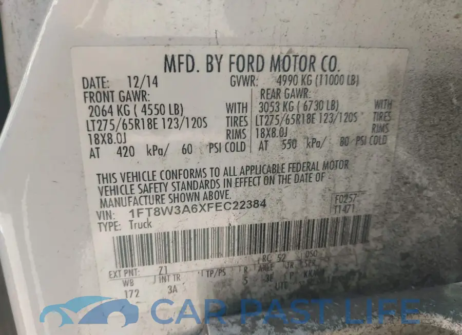 1FT8W3A6XFEC22384# 8