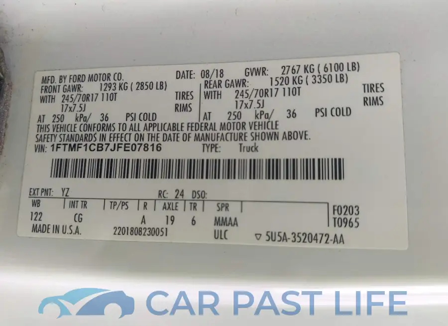 1FTMF1CB7JFE07816# 9