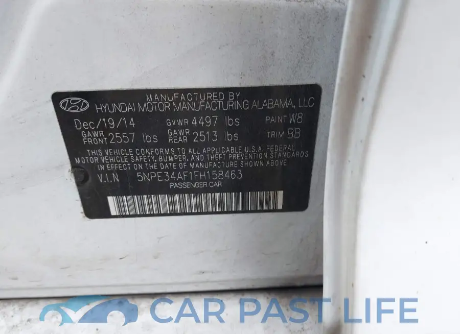 5NPE34AF1FH158463# 9